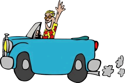 car and driver cartoon image